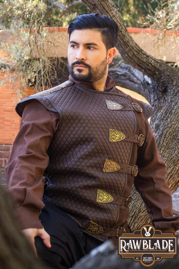 Gilet in pelle Honor Knight - Brown