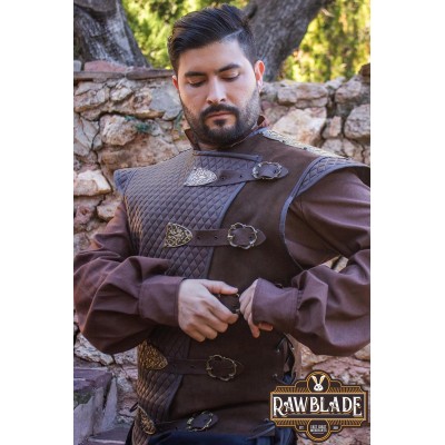 Knight’s Honor Leather Vest - Brown