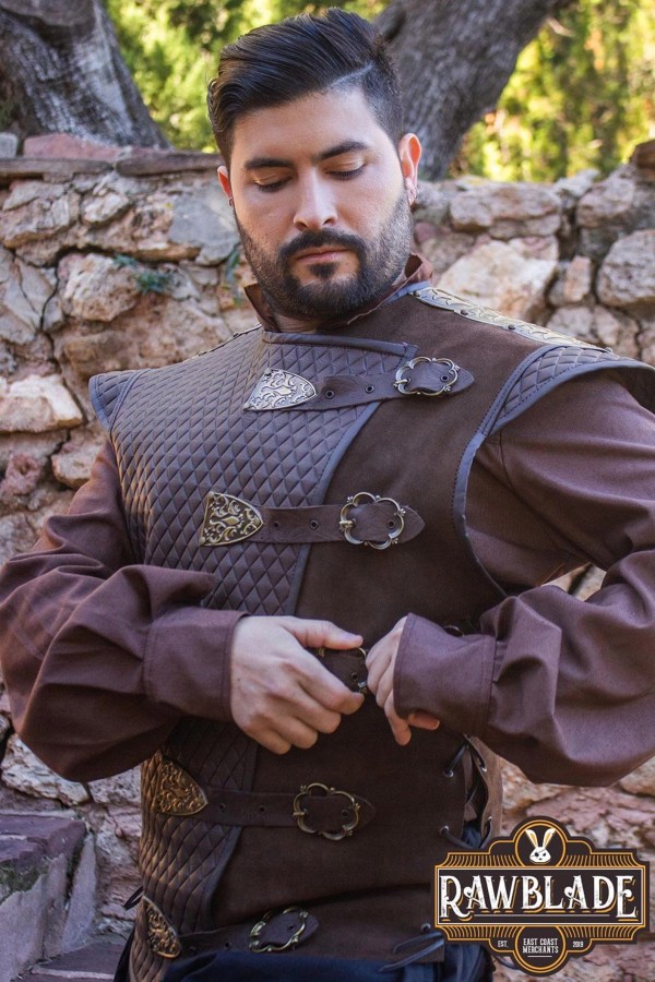 Knight’s Honor Leather Vest - Brown