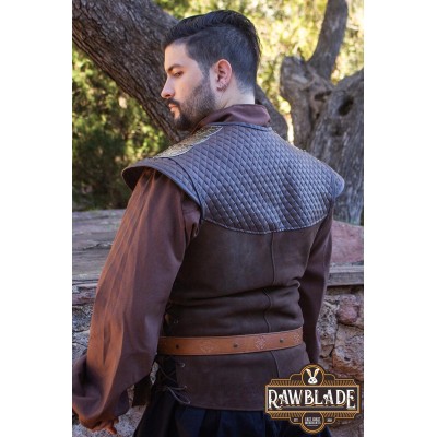 Chaleco de cuero Honor del caballero - Marrón