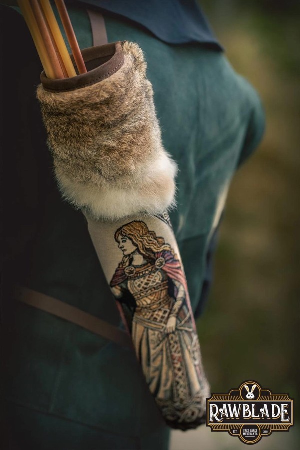 Skórzany kołczan na plecy Freya
