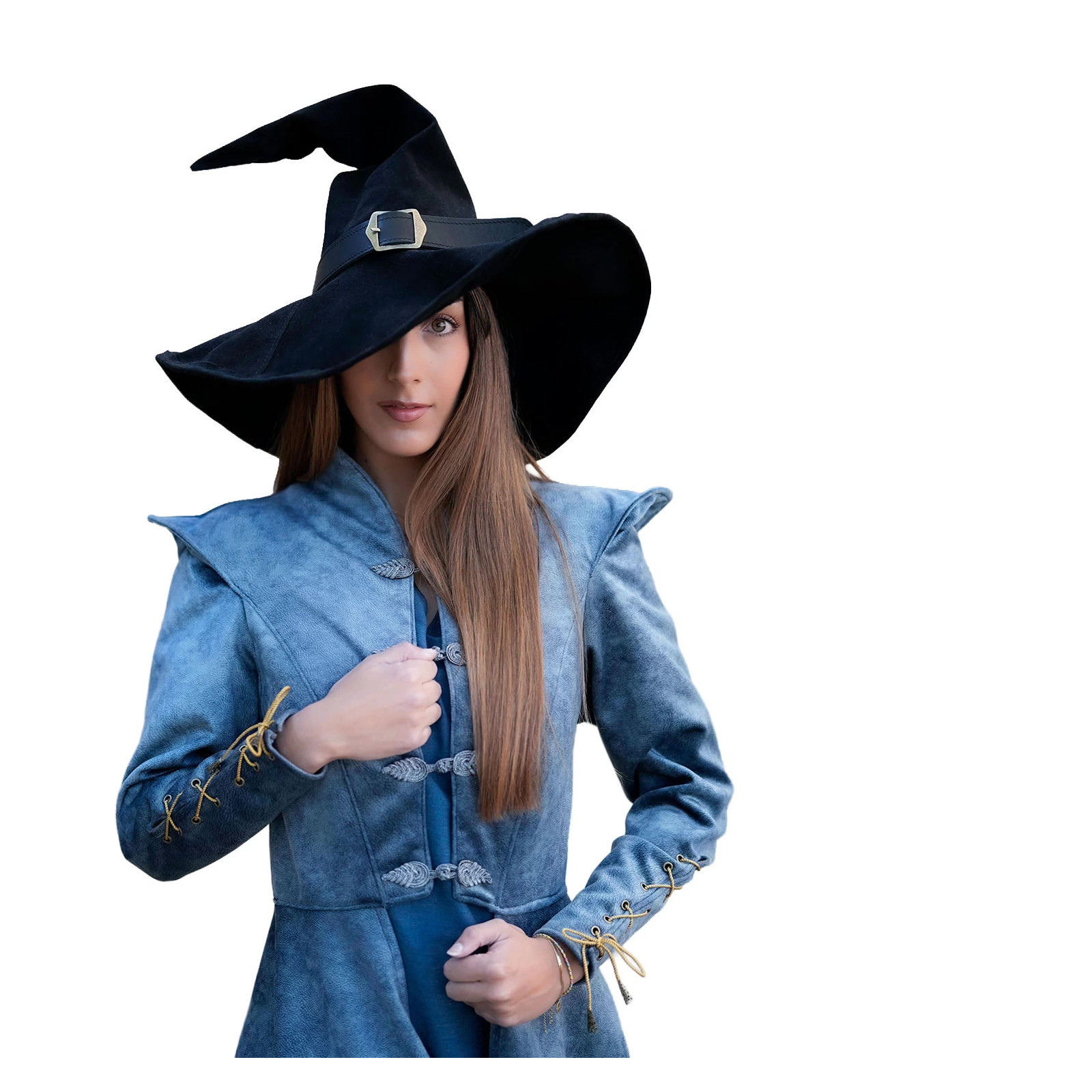Wikka the Witch Hat Split Leather - Black