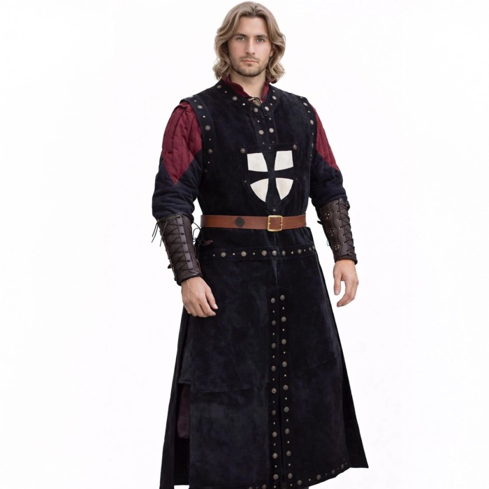 Skórzany tabard Mordreda - czarny