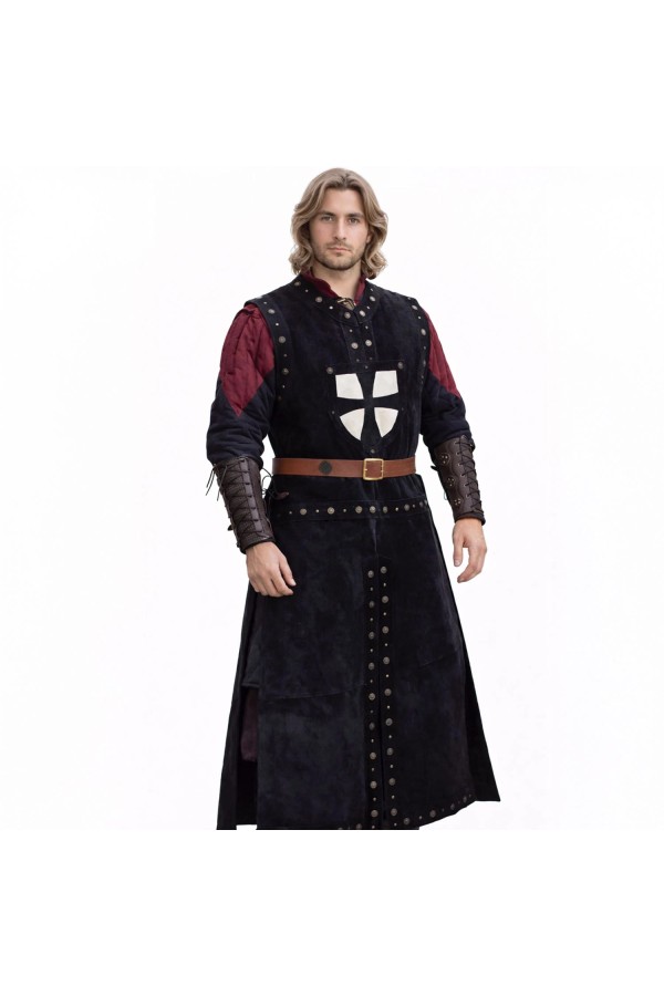 Tabardo de cuero Mordred - Negro