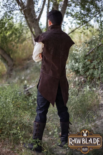 Yalon, long jerkin Deluxe - Brown