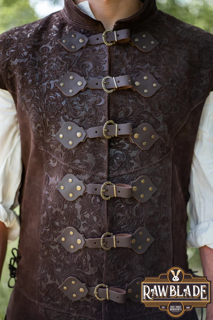 Yalon, long jerkin Deluxe - Brown