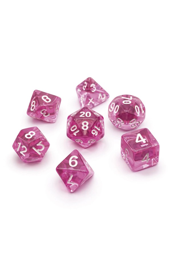 Set de dés transparent - Bubblegum