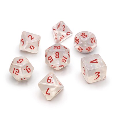 Gothic Iridiscent Würfel Set - Crimson Opal