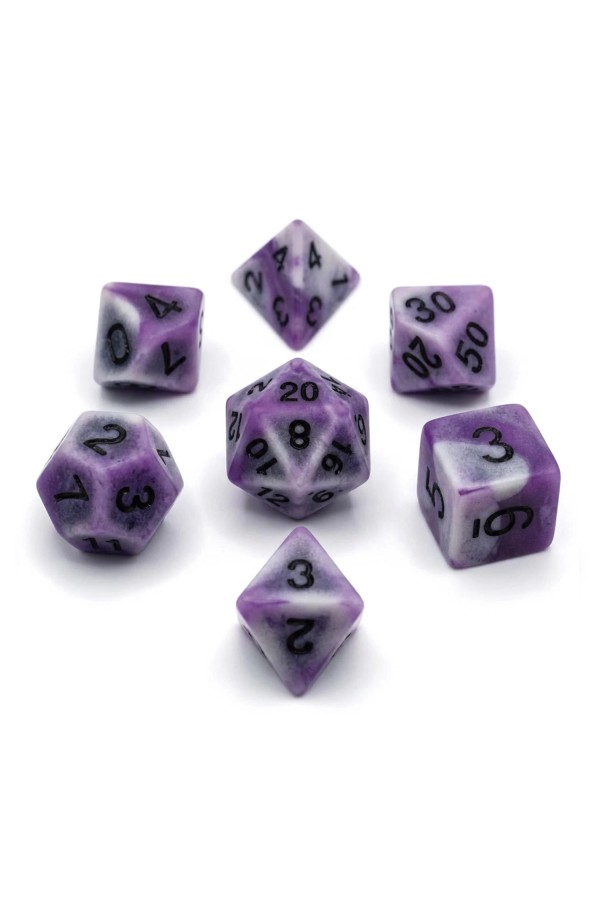 Ensemble de dés antique - violet