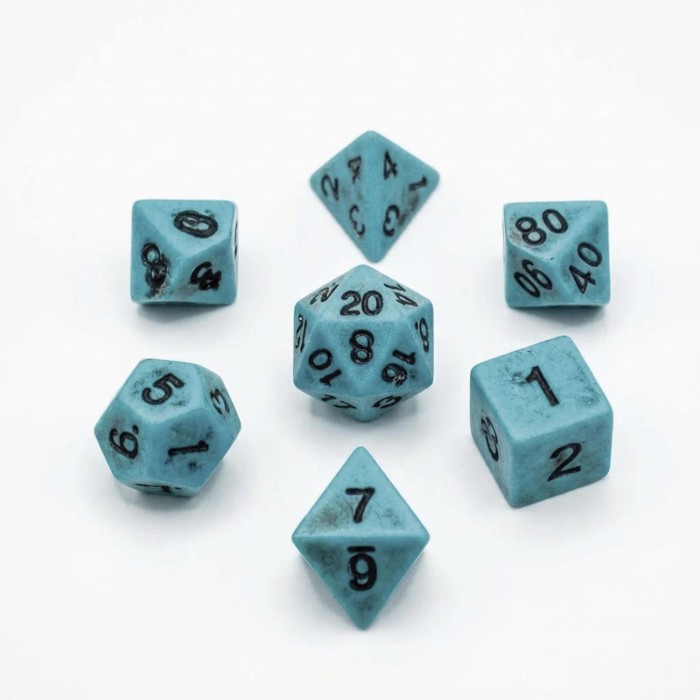 Set de dés antique - bleu ciel