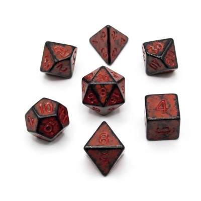 Ancient Dice Set - Rot & Schwarz
