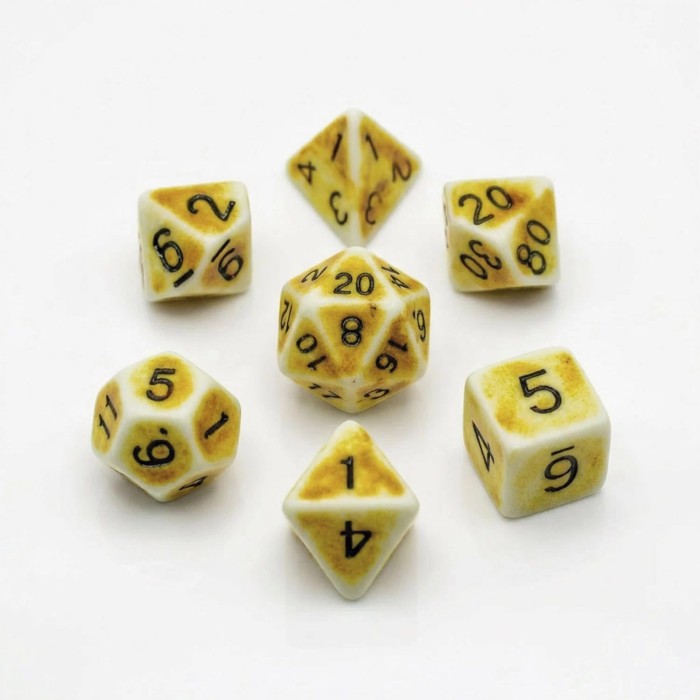 Ancient Dice Set - Yellow