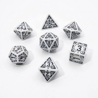 Dados grabados - Blanco