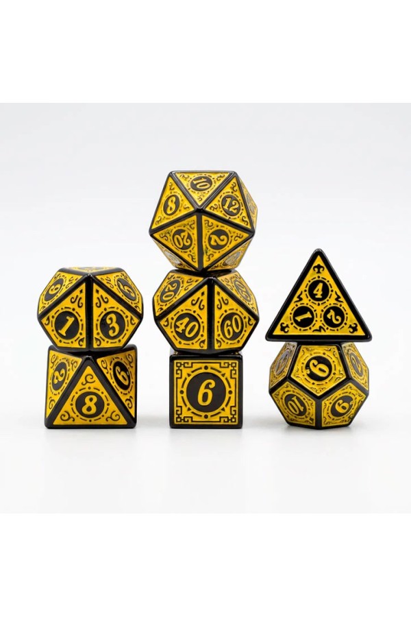 Engraved Dice - Yellow