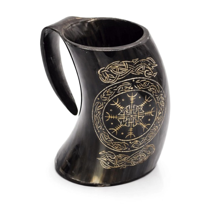 Tazza di corno Grandi rune vichinghe