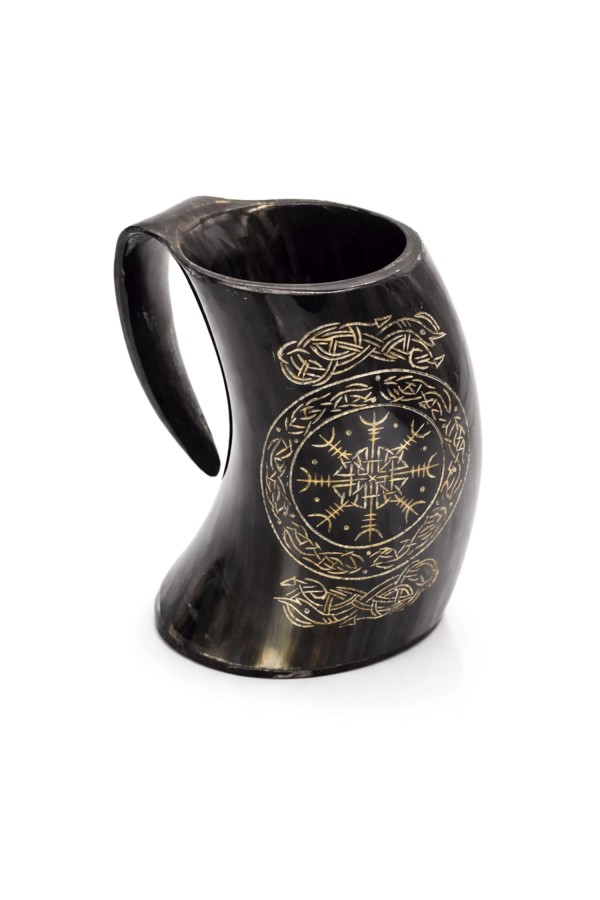 Horn Mug Big Viking Runes