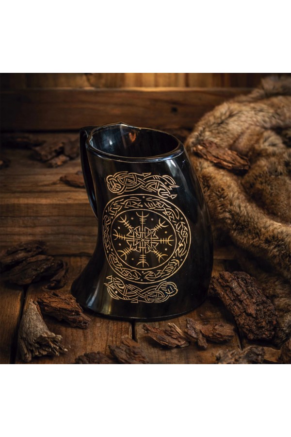 Horn Mug Big Viking Runes