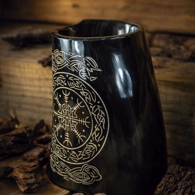 Tazza di corno Grandi rune vichinghe
