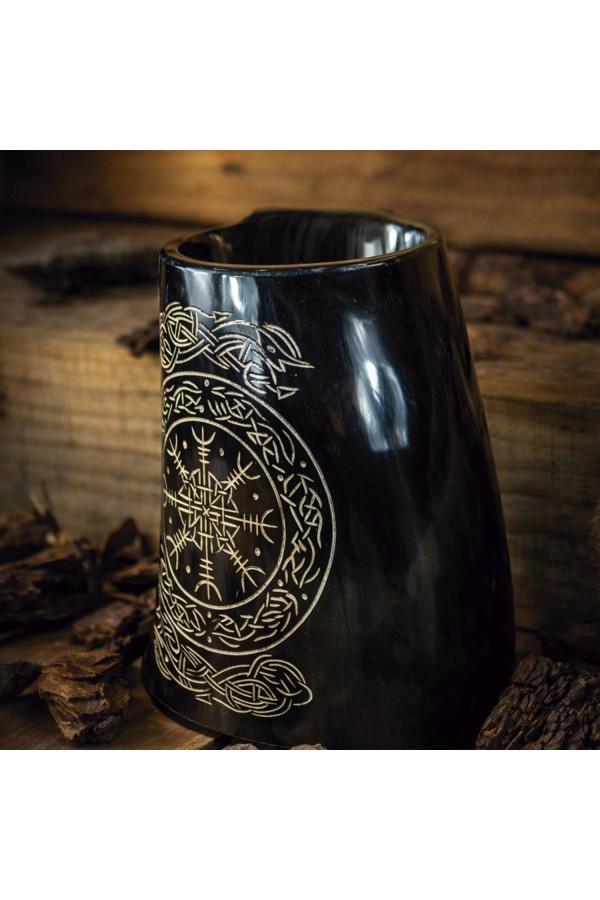 Horn Mug Big Viking Runes