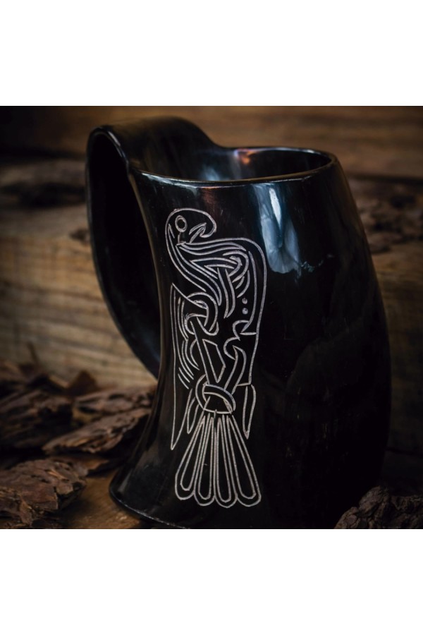 Horn Becher große Wikinger-Krähe