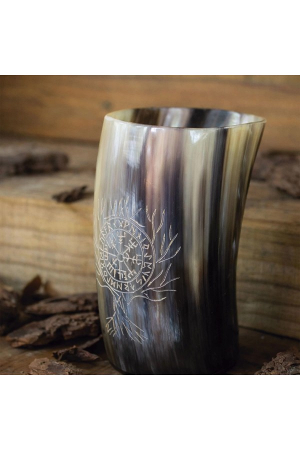 Horn Mug Viking Life Tree
