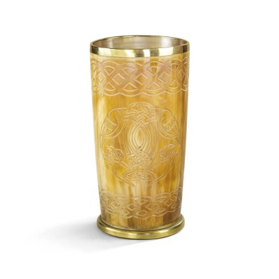 Horn Mug Celtic Birds