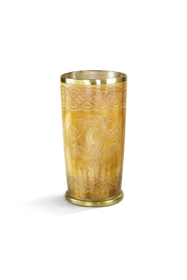 Horn Mug Celtic Birds
