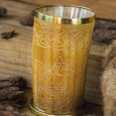 Taza de Cuerno Gato Céltico