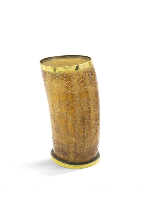 Horn Mug Celtic Horse