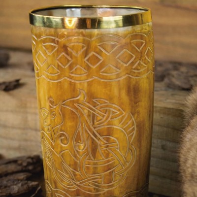 Horn Mug Celtic Horse