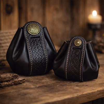 Wanderer Pouch Small - Black Leather