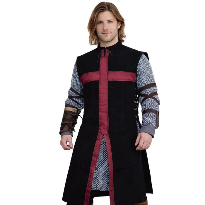 Crussader Knight Tabard - Black/Red