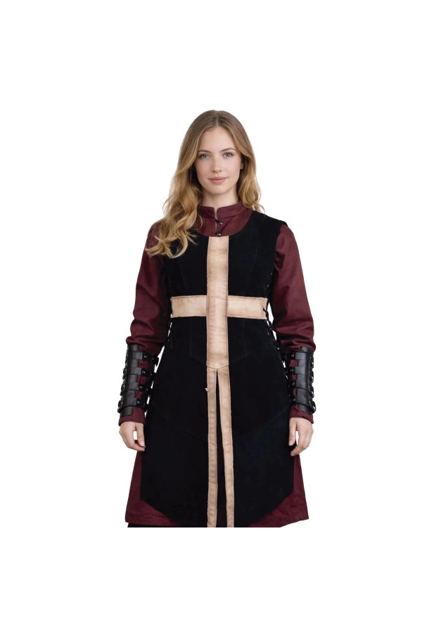 Crussader Knight Tabard, Woman - Black/White