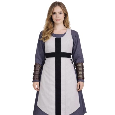 Crussader Ridder Tabard, Dames - Grijs/Zwart