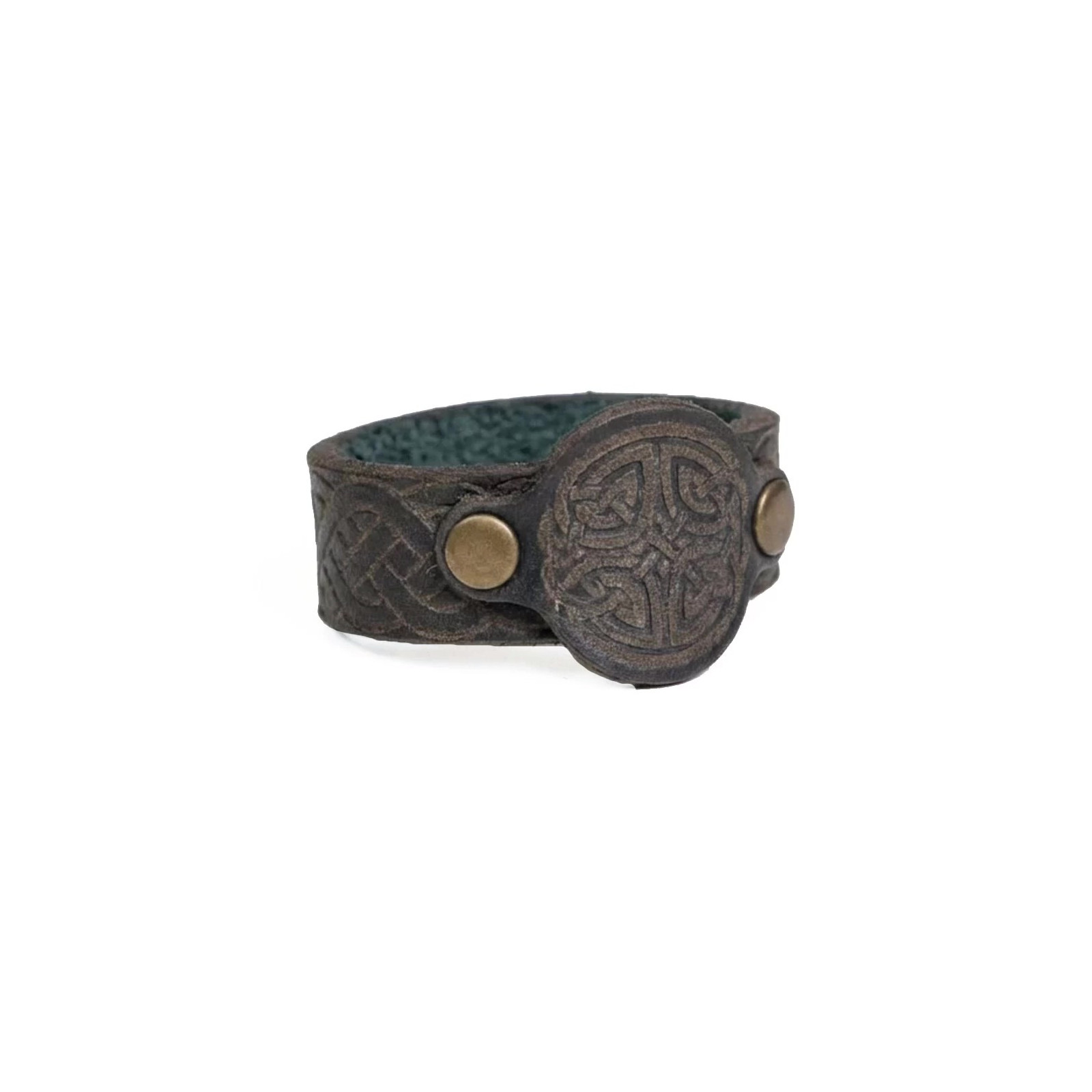 Lugh Leather Ring - Green
