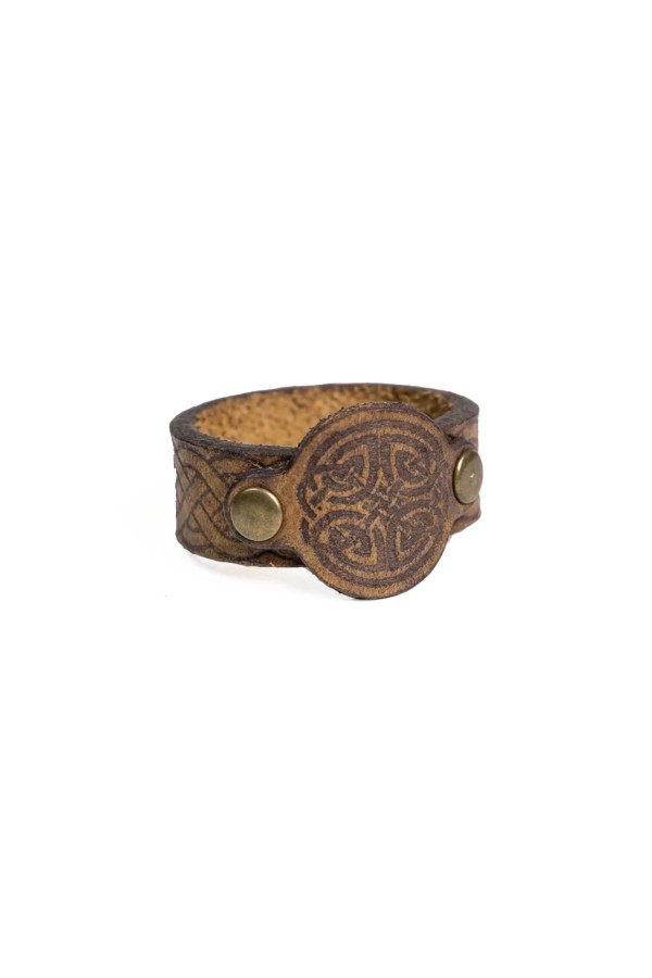 Anello in pelle LUGH - Brown chiaro
