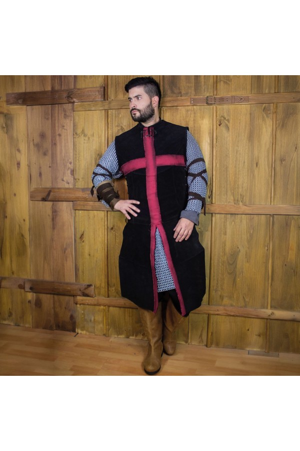 Crussader Knight Tabard - Noir / Rouge