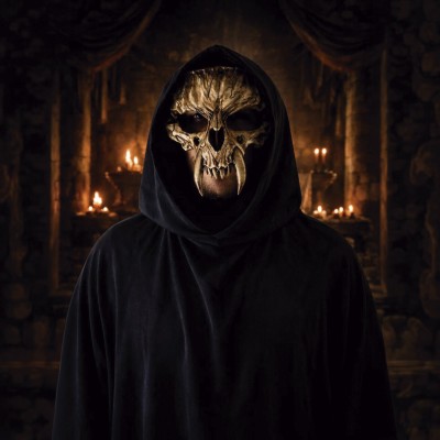 Skull Cultist Mask - Bone