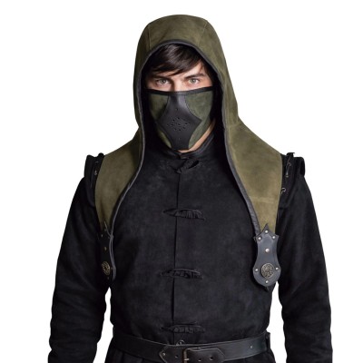 Akku splitleather hood and mask