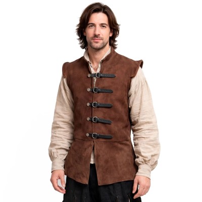Jerkin in pelle Brunel