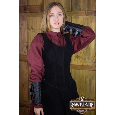 Joanne Splitleather Tabard - Black