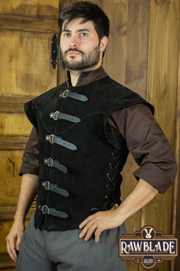 Jules korte splitleren jerkin - Zwart