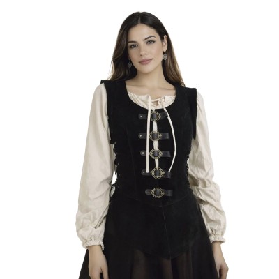 Julienne en cuir long corsage