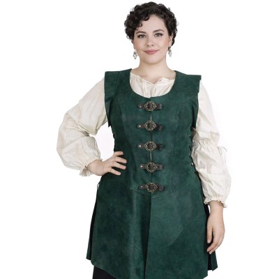 Julienne leren lange bustier