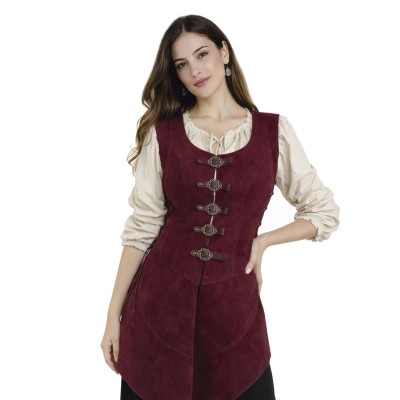 Julienne leren lange bustier