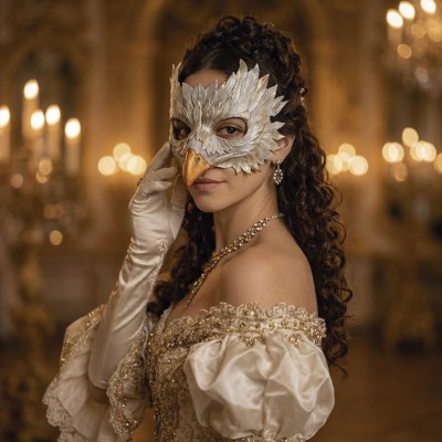 Hvid Duemaske