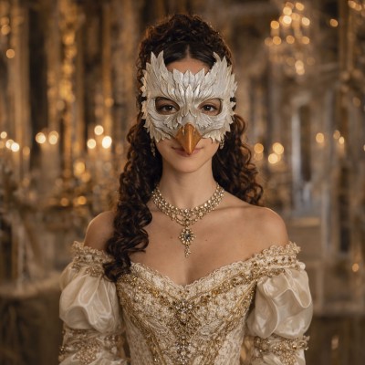 Vit duvmask