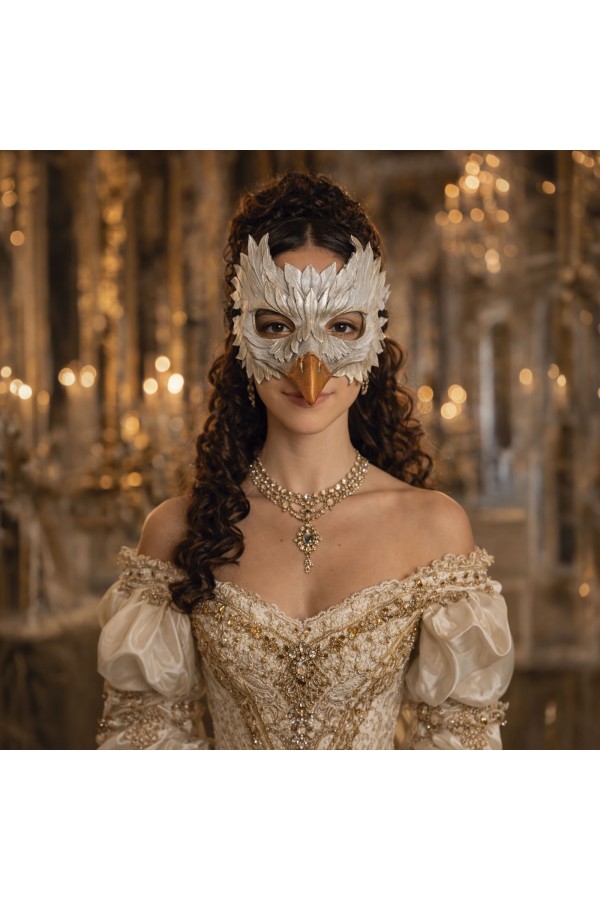 Hvid Duemaske