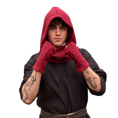 Medieval Hood & Mittens Set