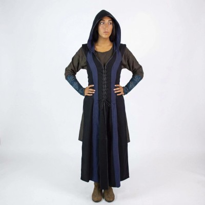 Arylith Archer Cotton Tunic - Black/Blue